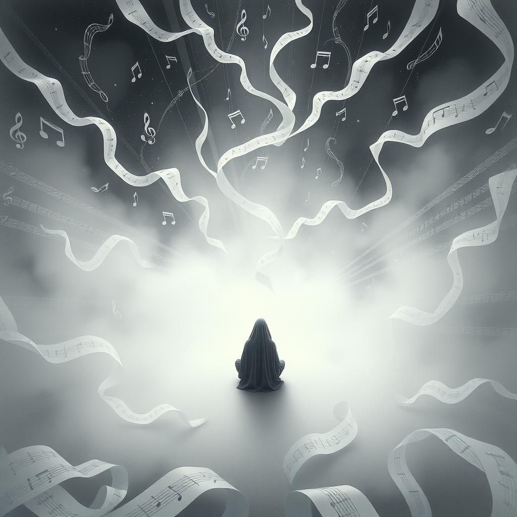 Ethereal Music Void: A Grayscale Meditation