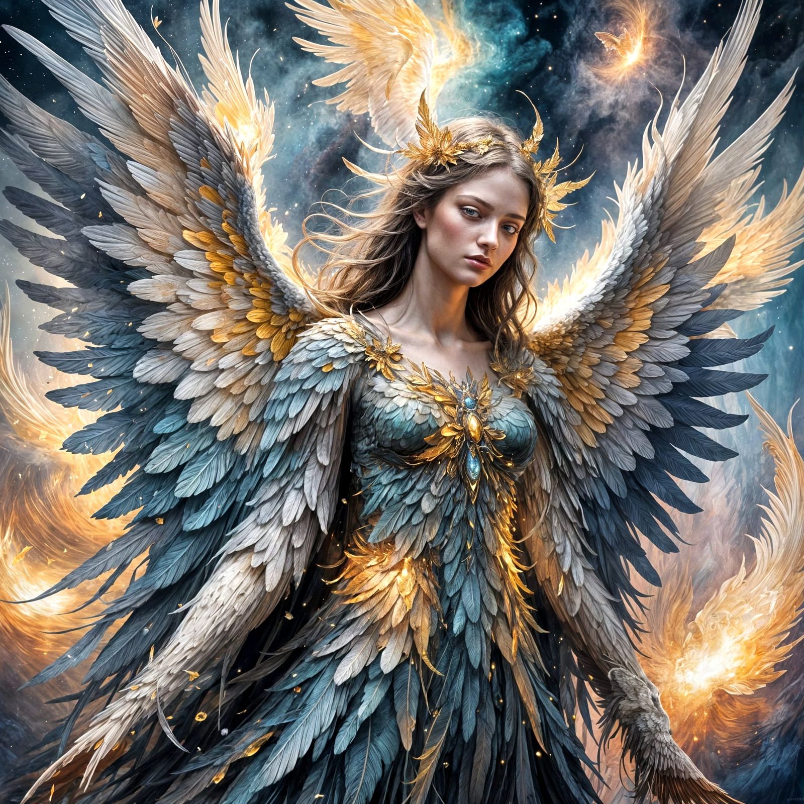 Surreal Seraphim: An Ethereal Celestial Being