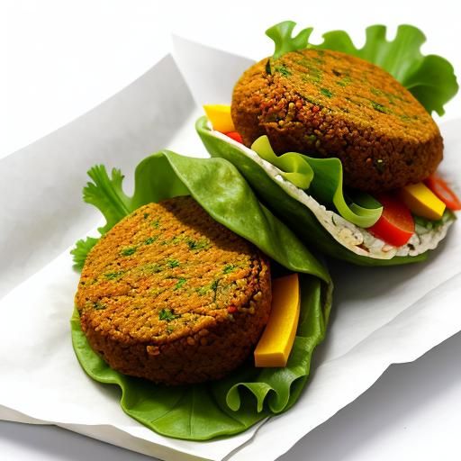 Falafel Wrap on White Background