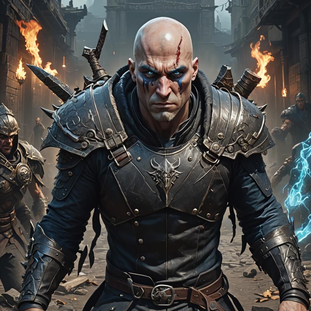 Berserker Warrior in Dark Fantasy Style