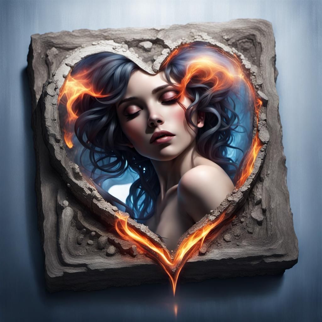 Burning Heart: Gem Flame Between Soul and Machine