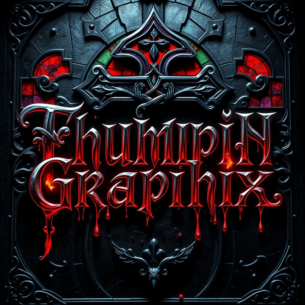 Ethereal Gothic Typography with Ornate Flourishes