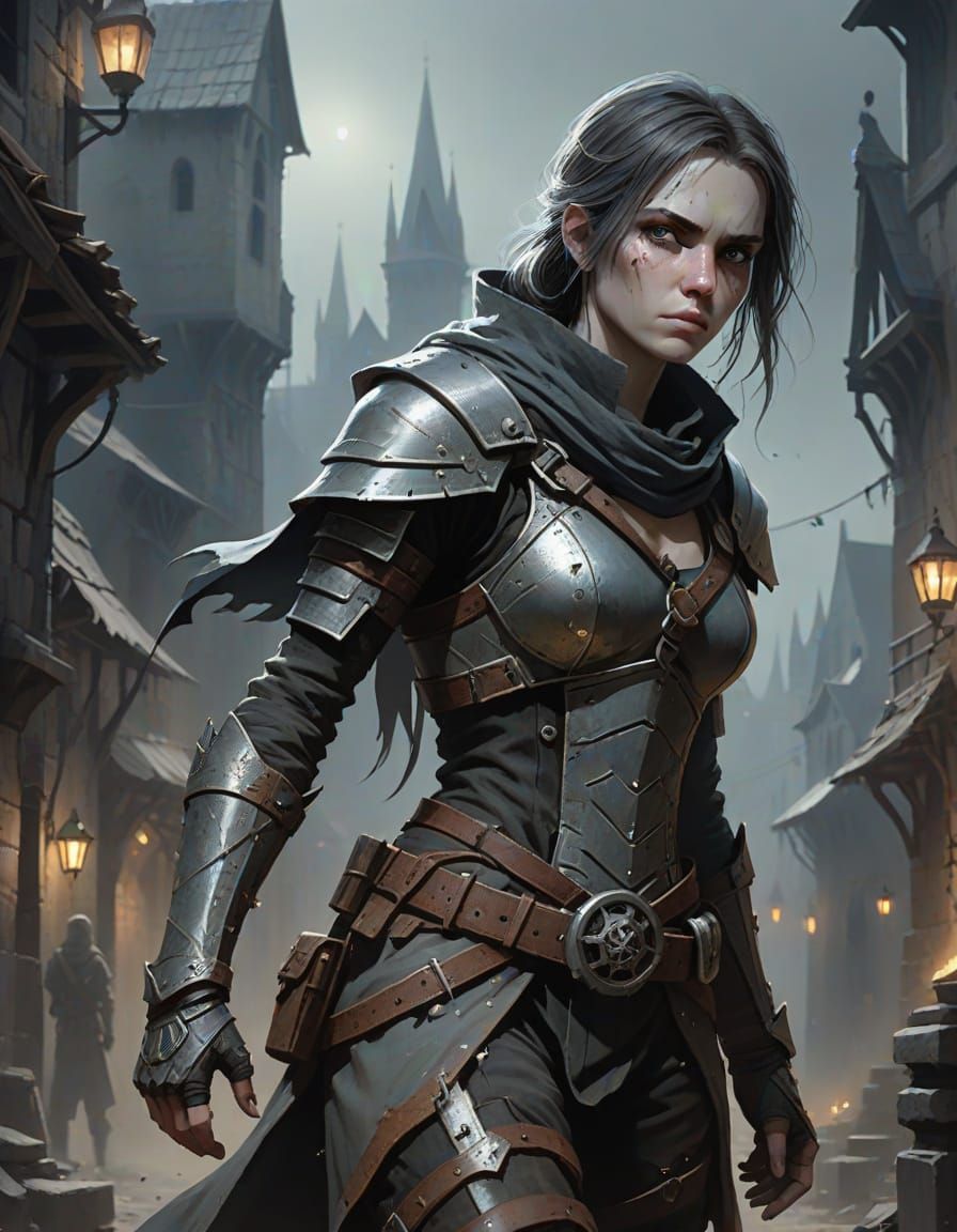 Magitech Salvager in Arcane Medieval City