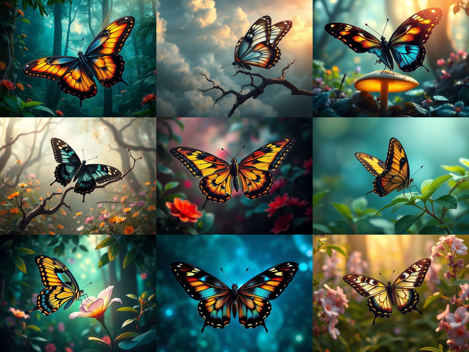 Eastern Tiger Swallowtail Butterfly in Detailed Matte Painti...