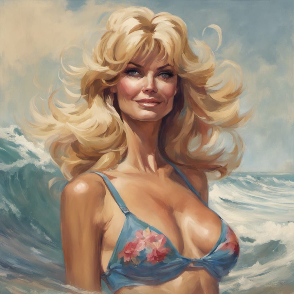 Loni Anderson in a Bikini: Hyperdetailed Portrait