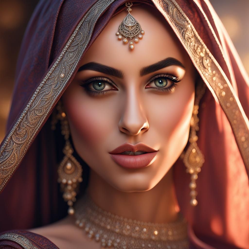 Beautiful Woman Inspired by Arabian Nights Art