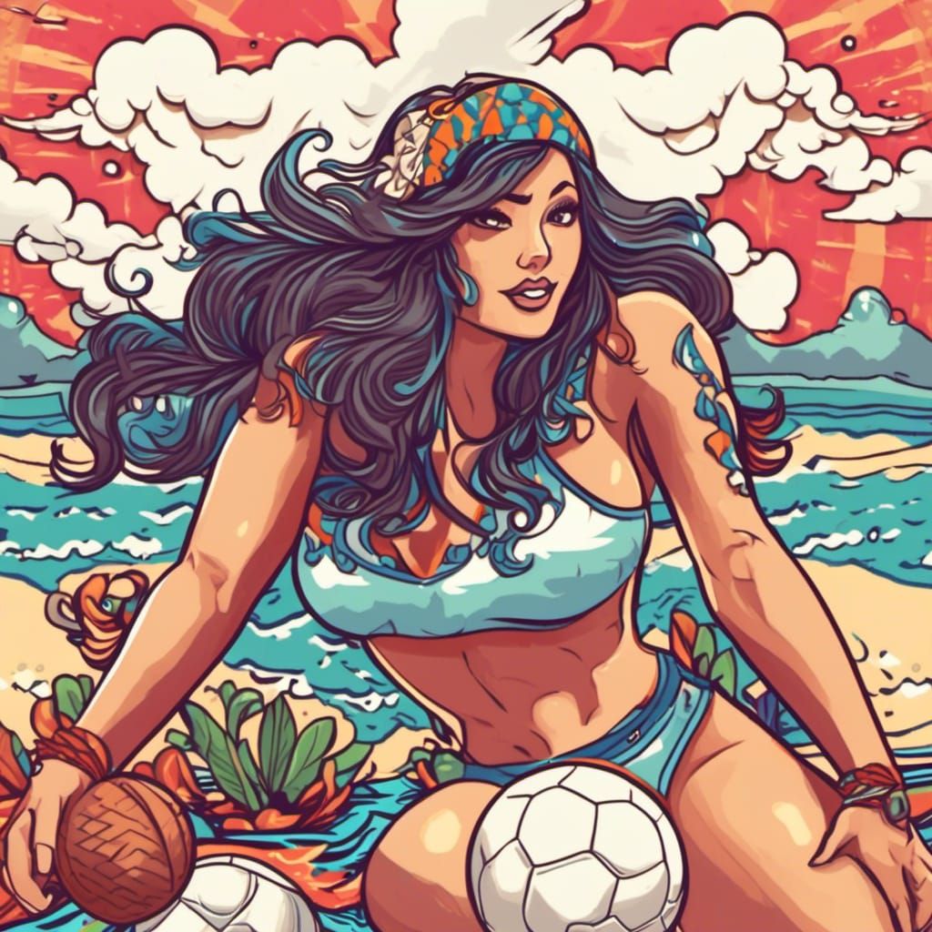 1970s Pin-Up Girl at Gas Station