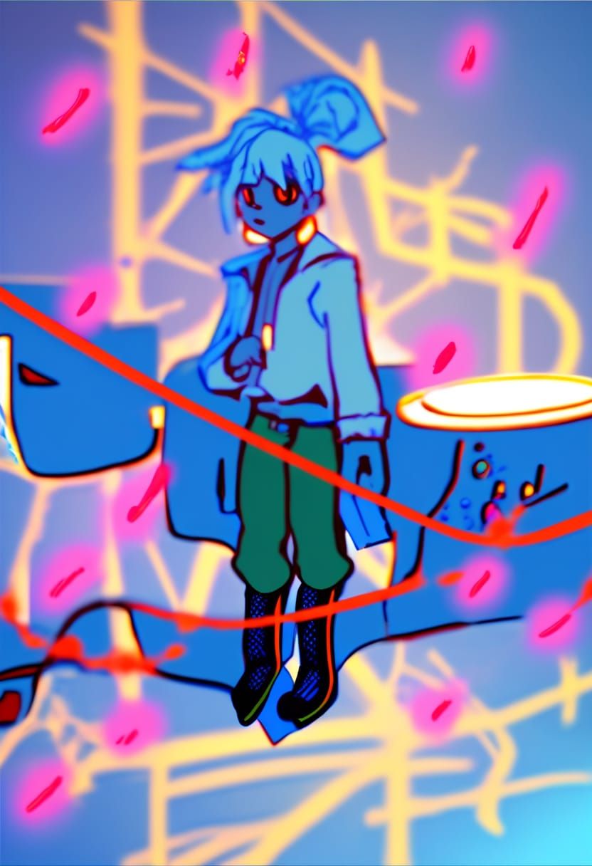 Sorrowful Young Man in a Desolate World