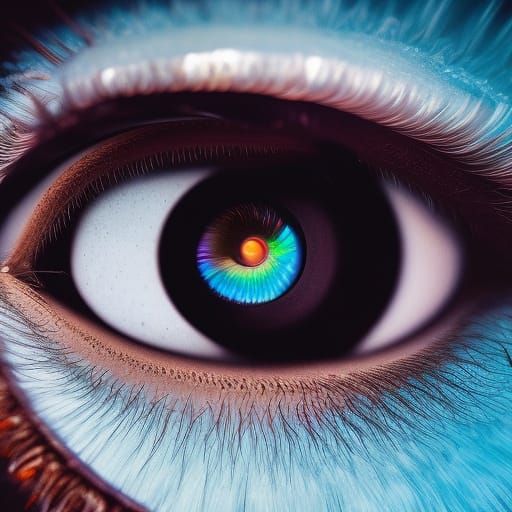 Macro Fly Eye: Detailed Digital Art