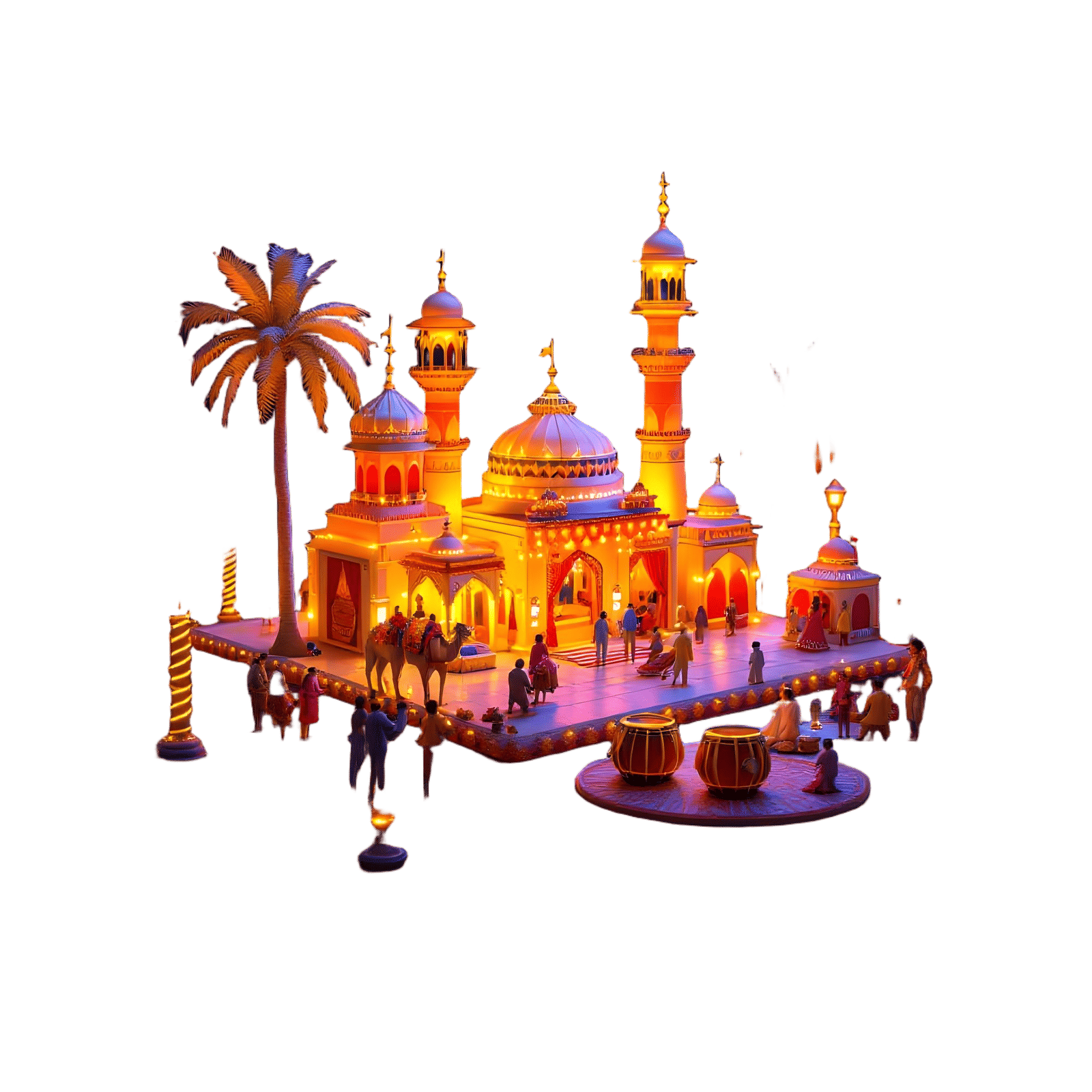 Holographic Rajasthan Carnival Projected From Camera Lens