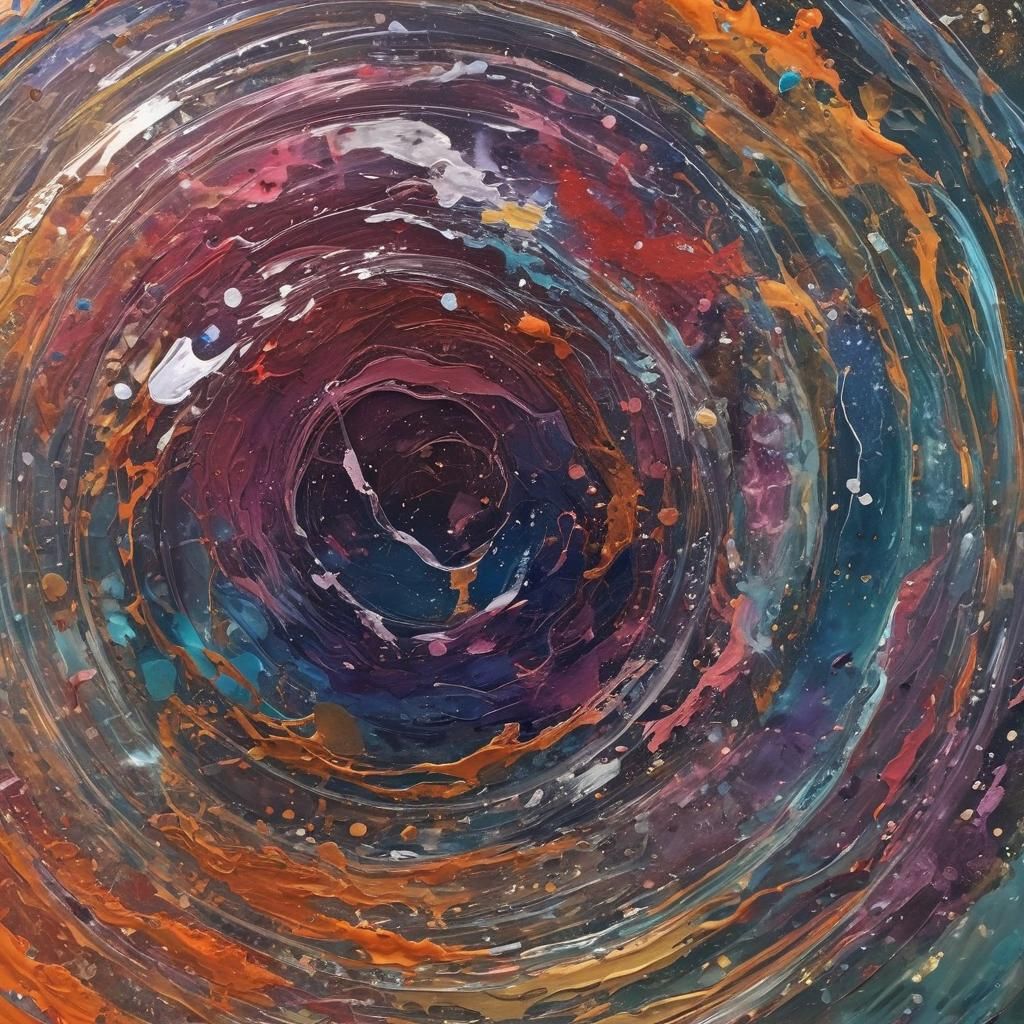 Abstract Universe in a Bottle Art