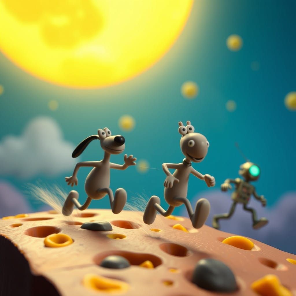 Cheesemongers in Space: Aardman Animations-Style Claymation...