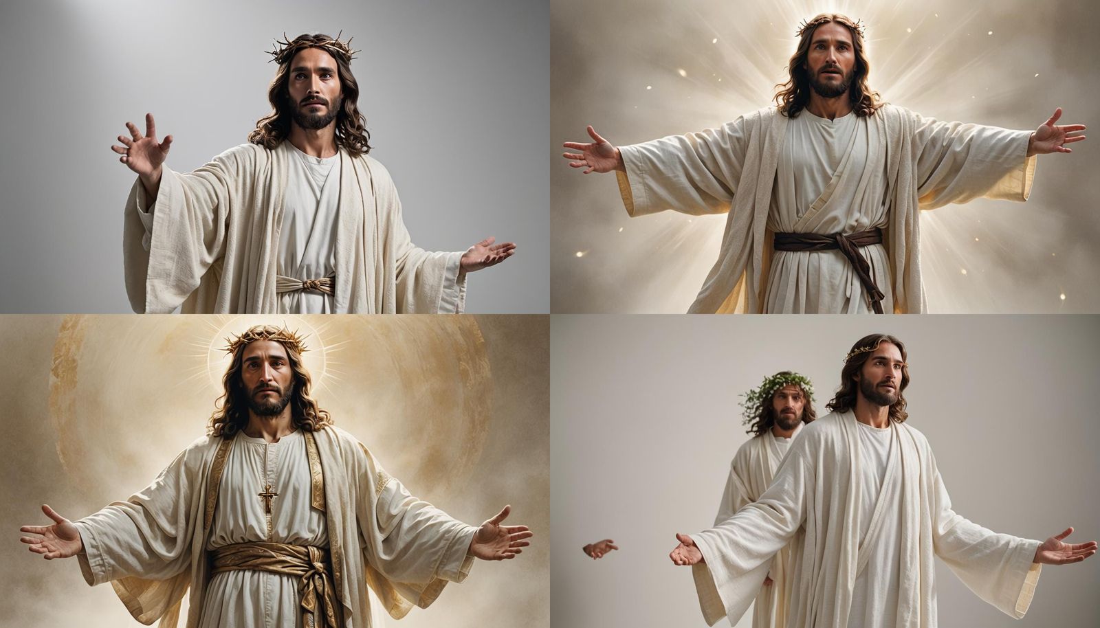 Jesus Christ Full Body Portrait in Studio Lighting