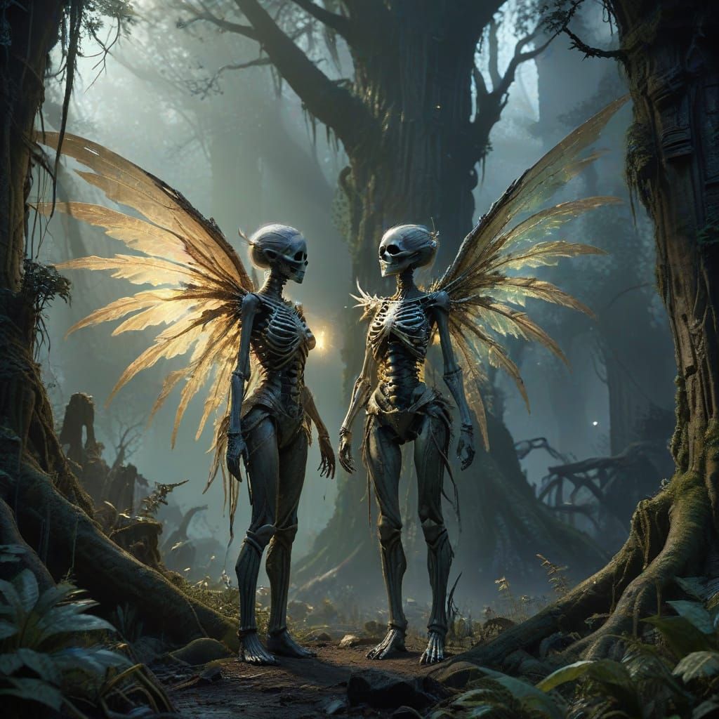 Mystical Forest Encounter with Golden Stargate