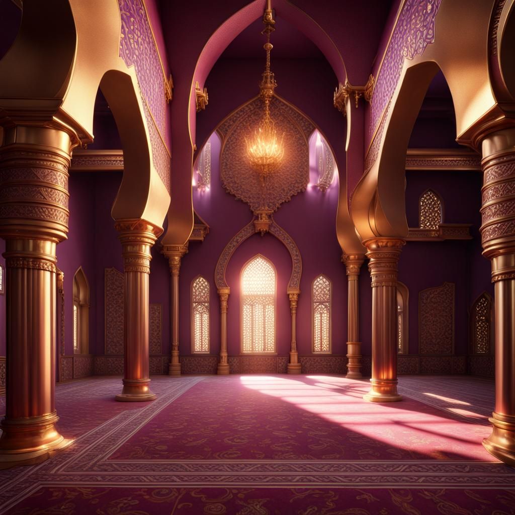 A BEAUTIFUL INSIDE ARCHITECTURE OF A MOSQUE! ❤️