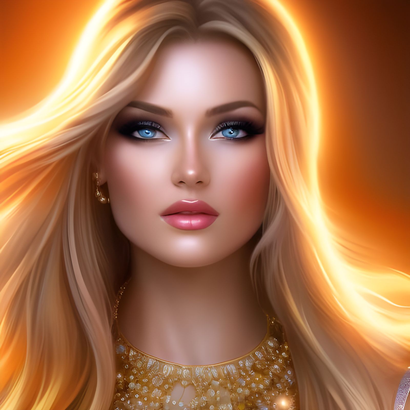 Smiling Blonde Woman Portrait in Natural Light