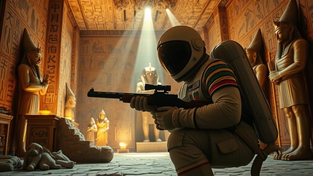 Astronaut Discovers Egyptian Treasure Room