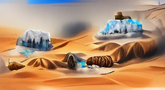 Cold Desert Digital Illustration Concept Art
