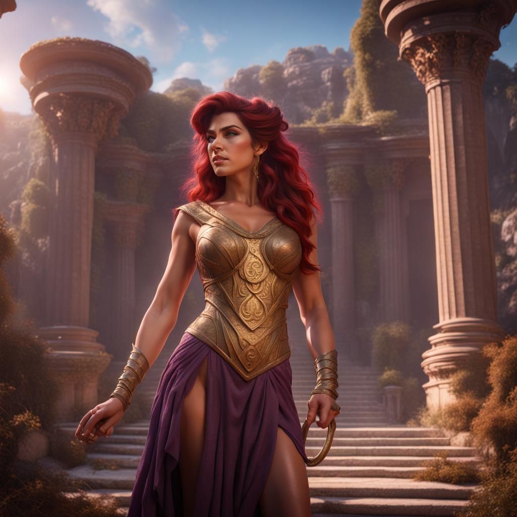 Hyperrealistic Megara as Adam Lambert: Full Body Portrait