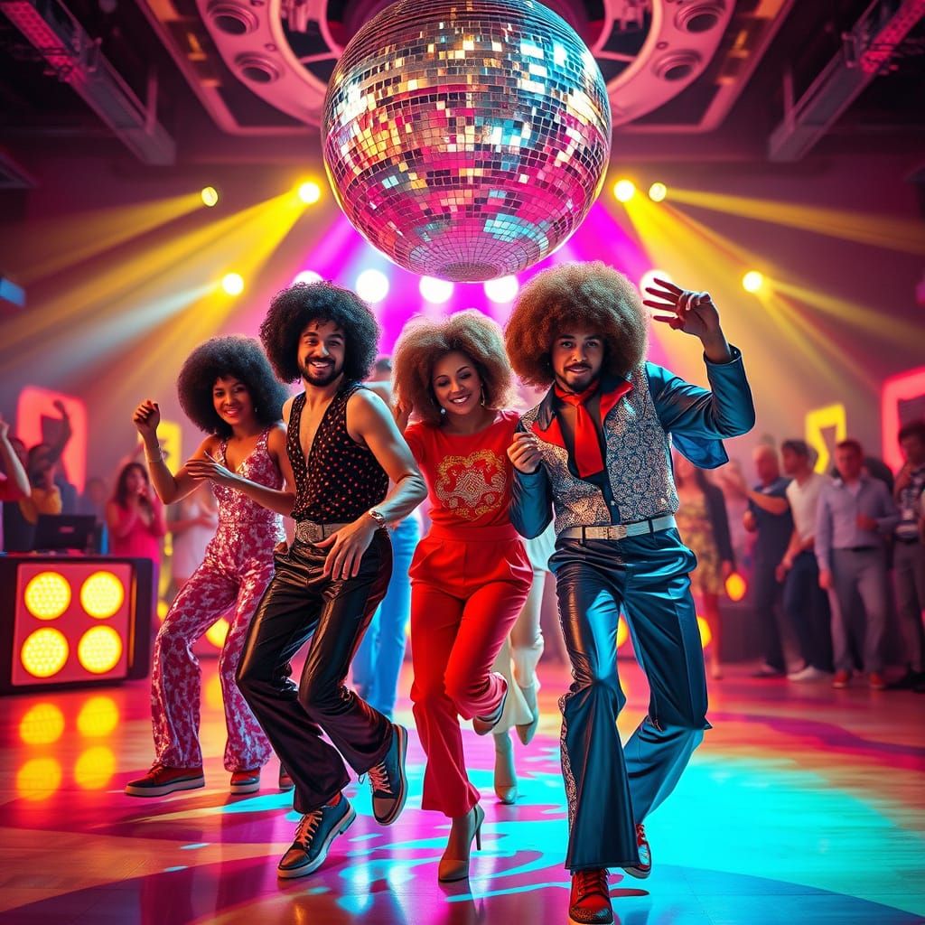 Vibrant Disco Portraits in 1970s Style
