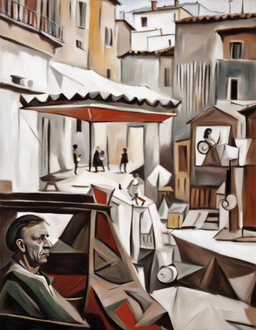 Abstract Composition in Picasso Style