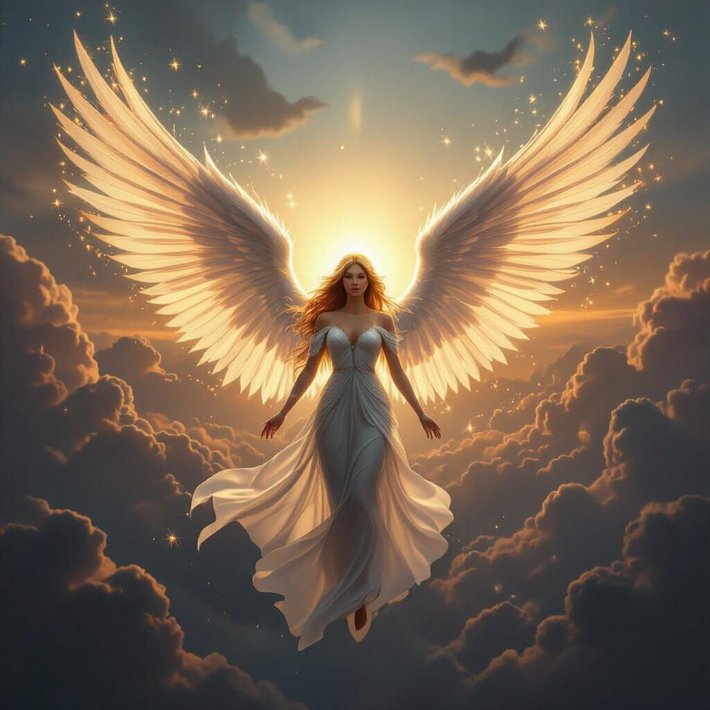 Majestic Angel Ascends to the Heavens