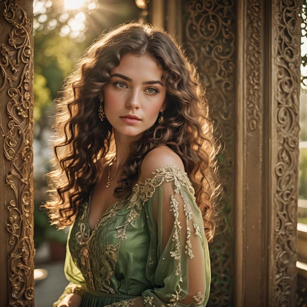 Romantic Portrait of Model with Pearl Jewelry
