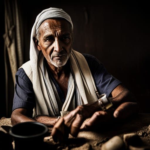 Egyptian Excavation: Close-Up Portrait of Archaeologists
