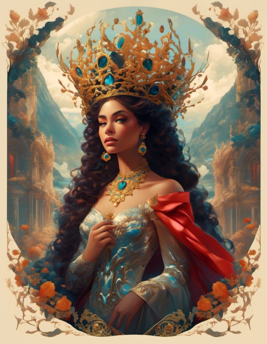 Fallen Queen in Kingdom of Ash, Ethereal Illustration