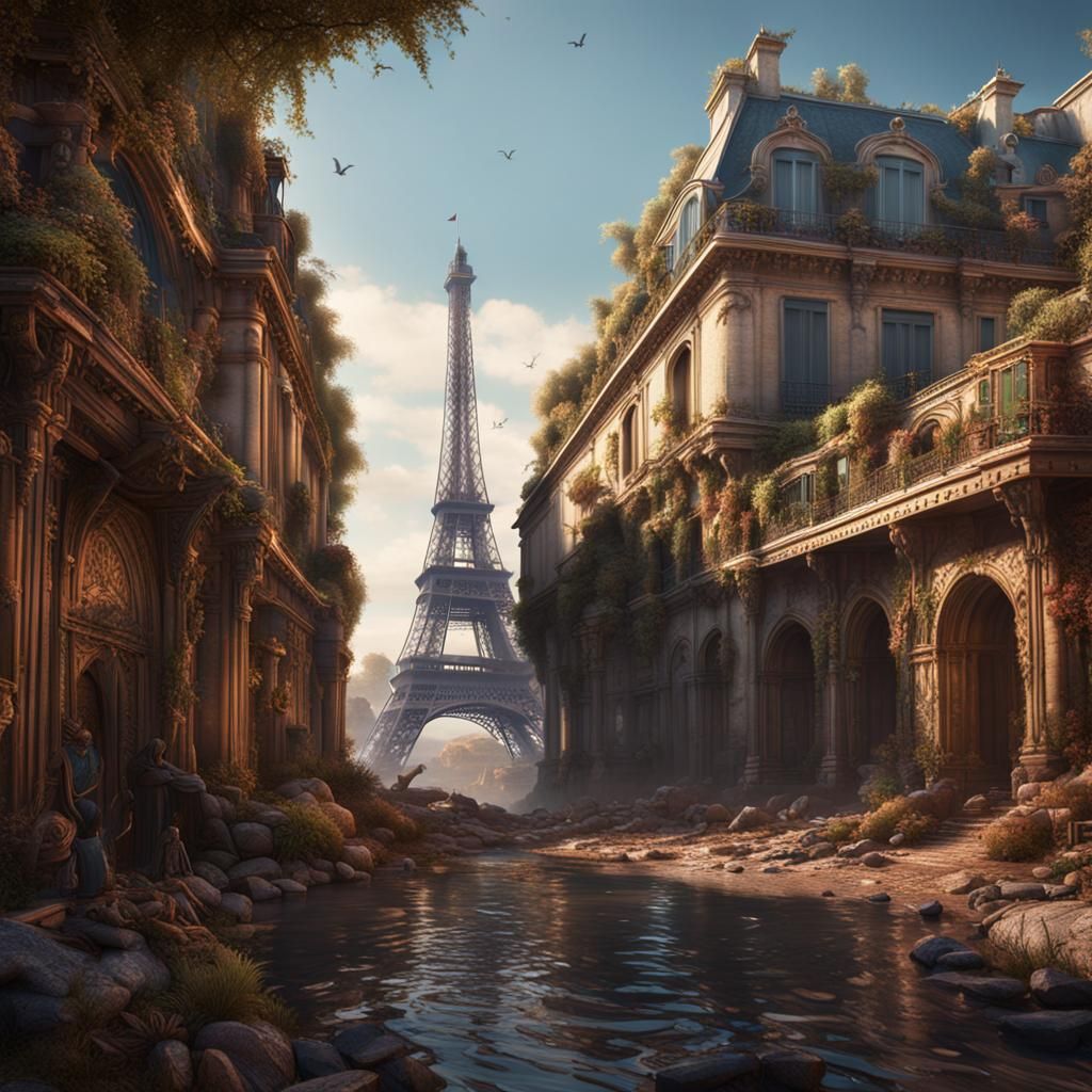 Paris Dakar: Detailed Matte Painting in Deep Color