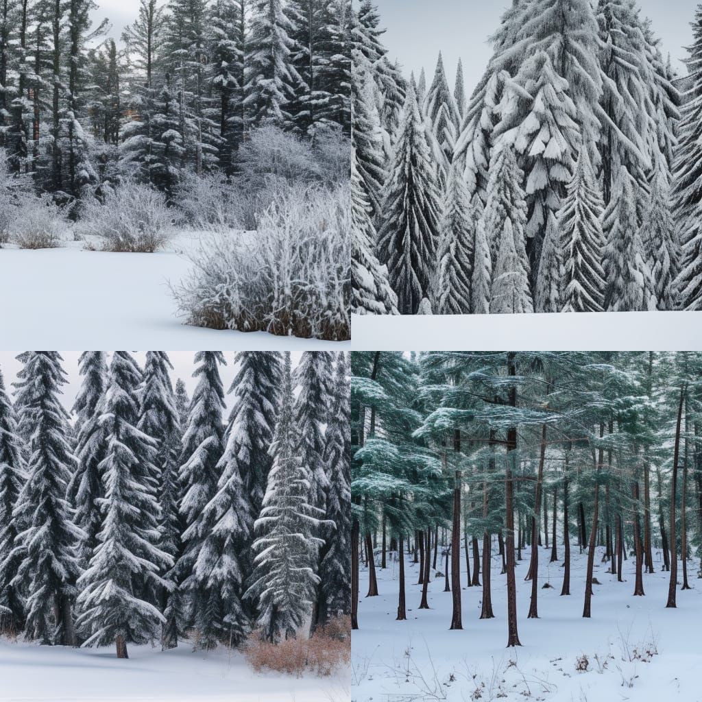 Snowy Forest Landscape in 8k Resolution
