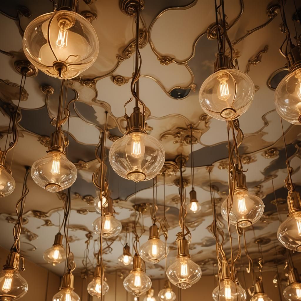 Dreamlike Lamps in Surrealist Style