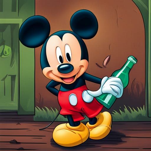 Mickey Mouse Inappropriately Drunk