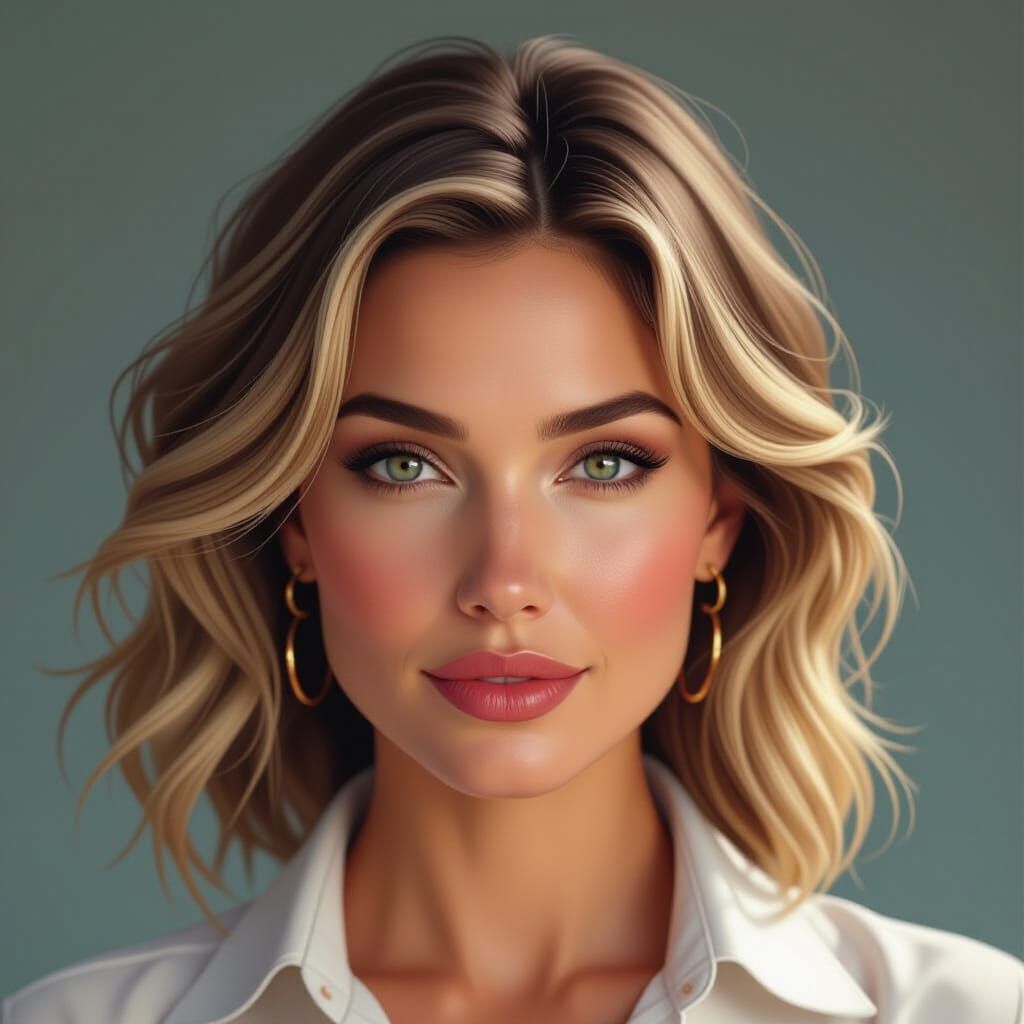 Cameron Diaz Portrait in Digital Art Style