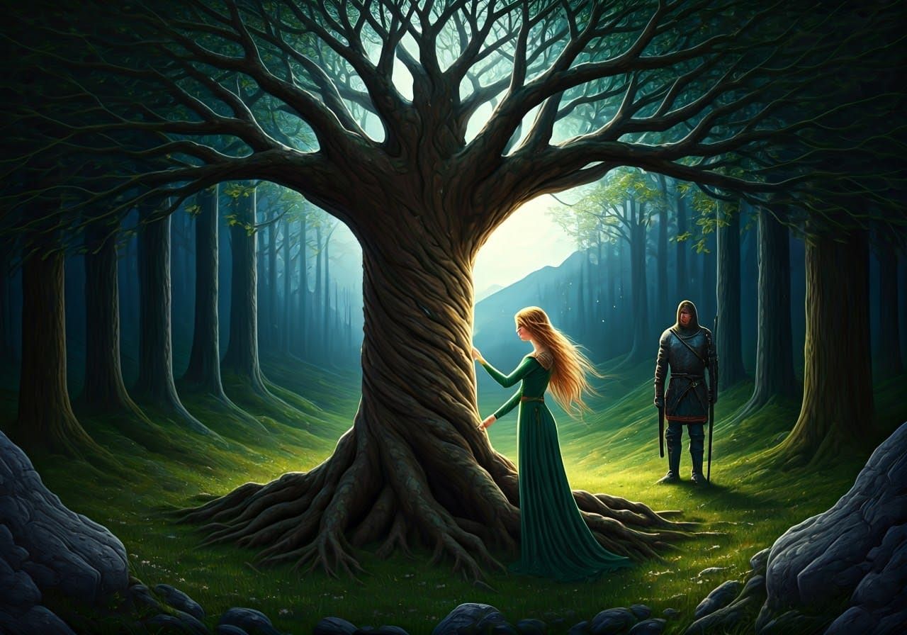 Celtic Tree of Life in Emerald Woods