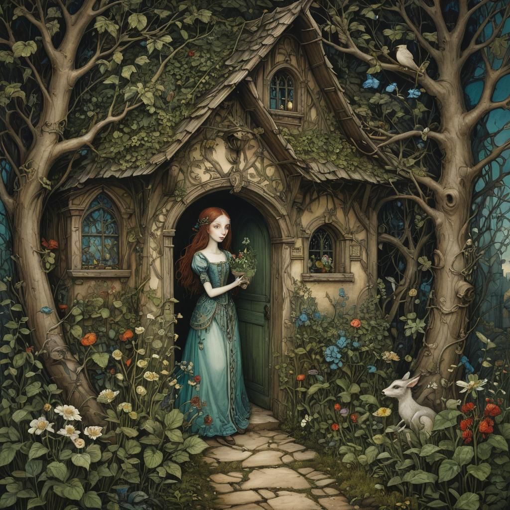 Medieval Herb Woman's House: Intricate Details