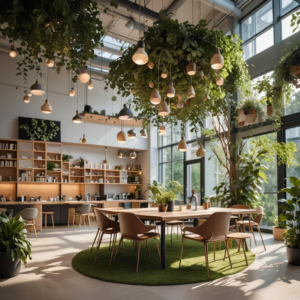 Biophilic Kitnet Design with Natural Lighting