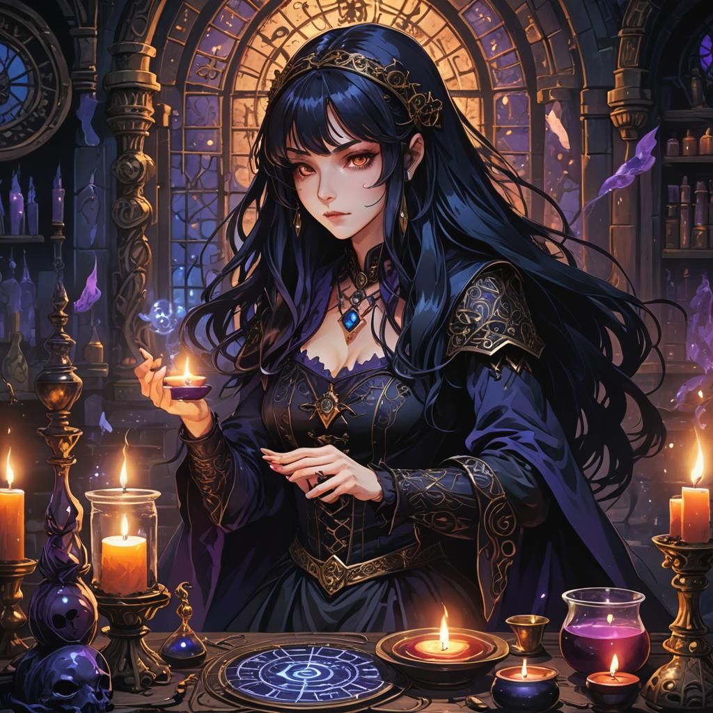 Anime Witch in Ancient Laboratory