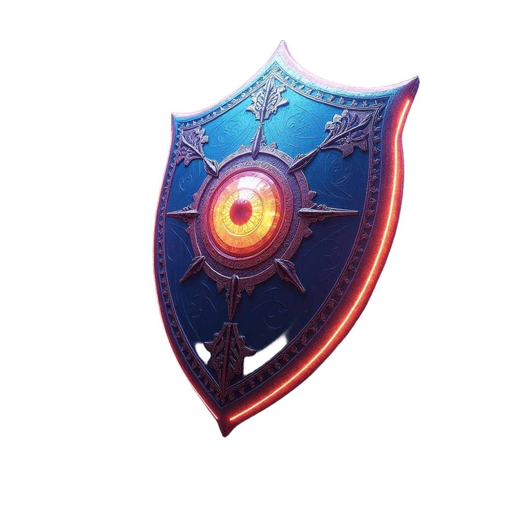 Eye Shield Floating in Space: Fantasy Concept Art