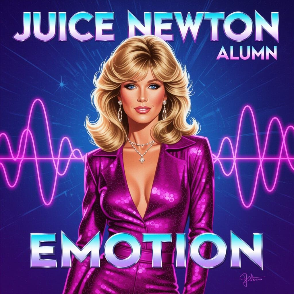 1980s Retro Pop Album Cover Illustration