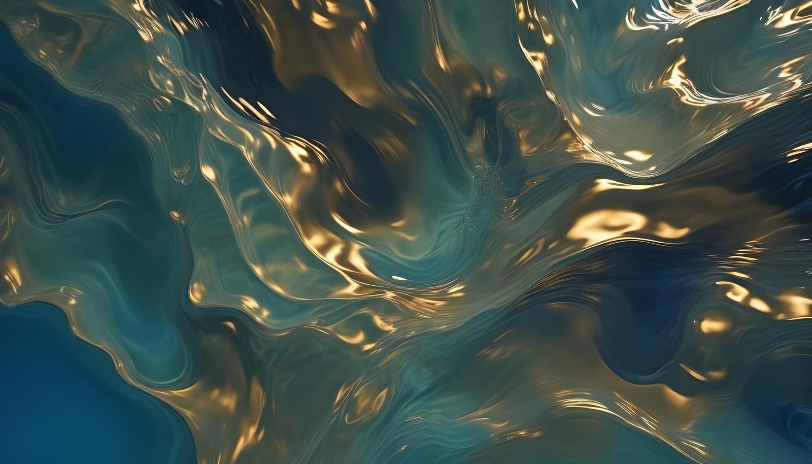 Abstract Sunken Atlantis in Navy Blue