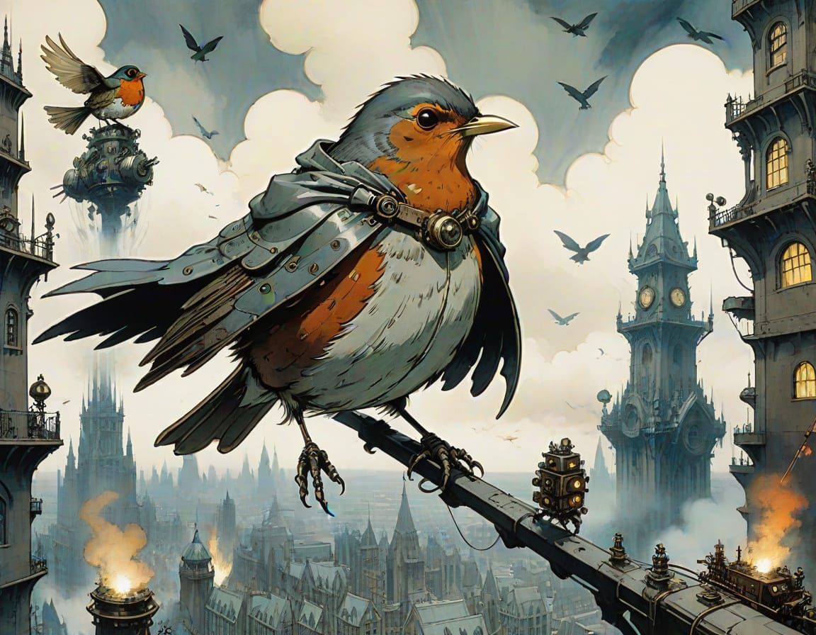 Proud Robin Oversees City's Destruction