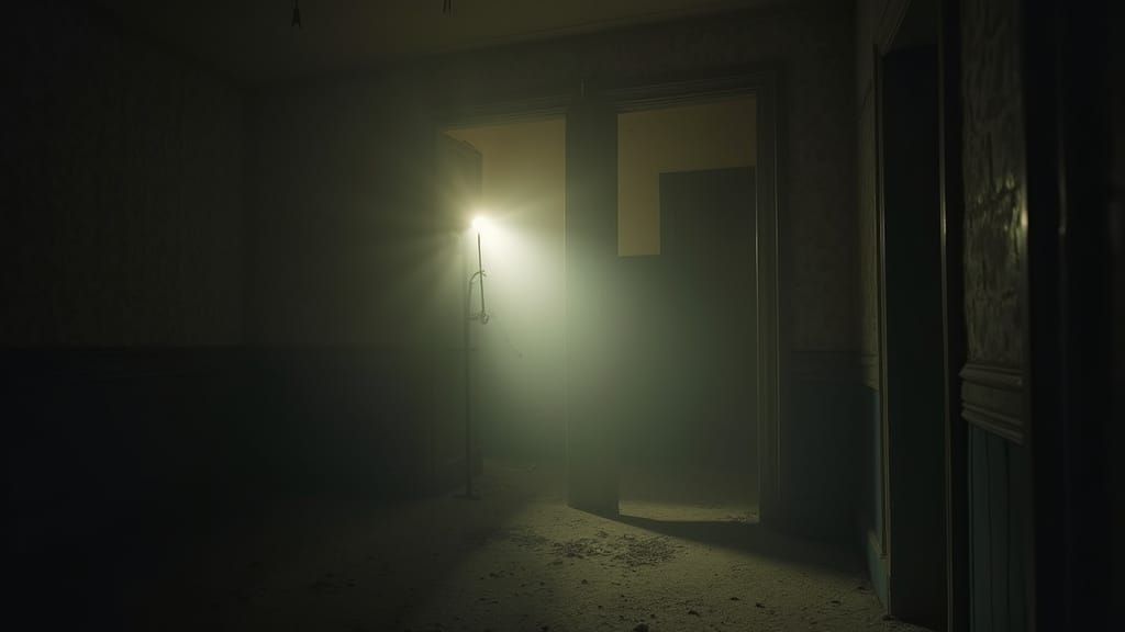 Flickering Light in a Haunted, Dark Fantasy Chamber