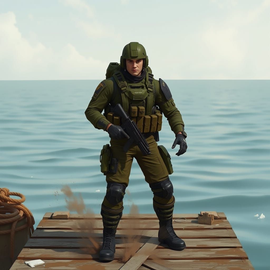 G.I. Joe Character Creates Earthquake on Dock