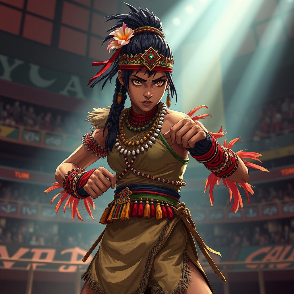 Young Congo Warrior in Manga Scan Style