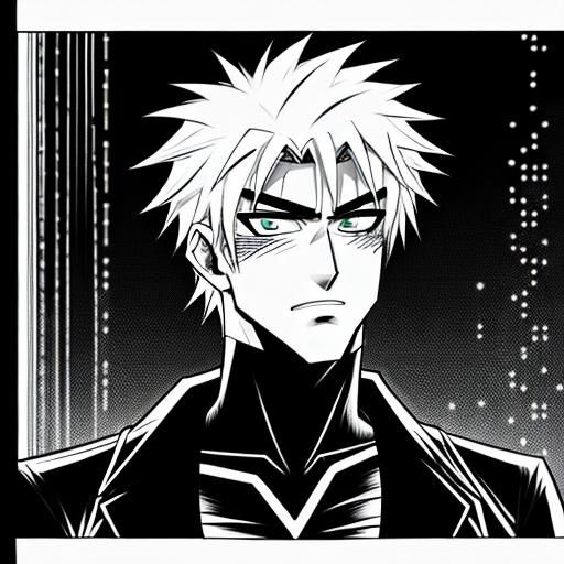 cartoon to print on my black and white laser showing manga  metrosexual