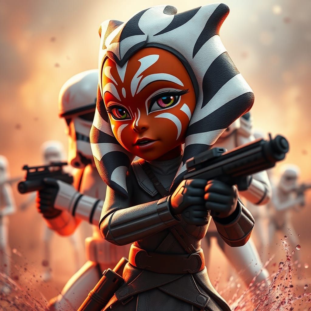 Ahsoka Bobblehead vs Zombie Stormtroopers: Hyperrealistic Co...