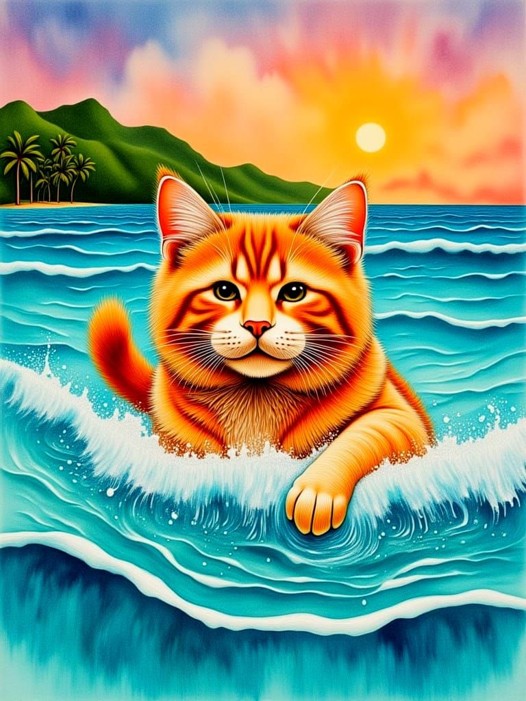 "The Sunset Swimmer"