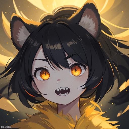 Anime Cerbero Cub Portrait in 3D