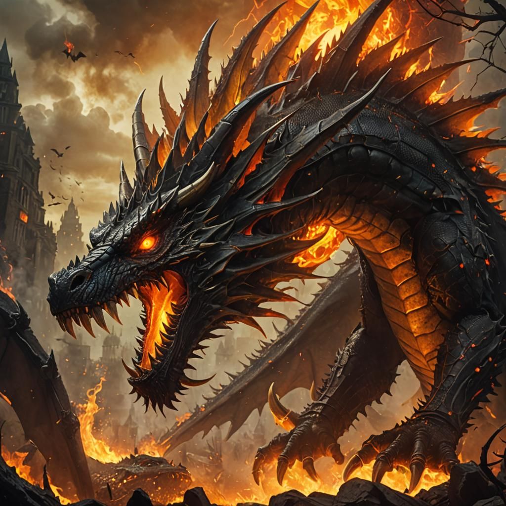 Monster and Dragon Battle in Fantasy Chaos